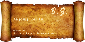 Bajcsy Zella névjegykártya